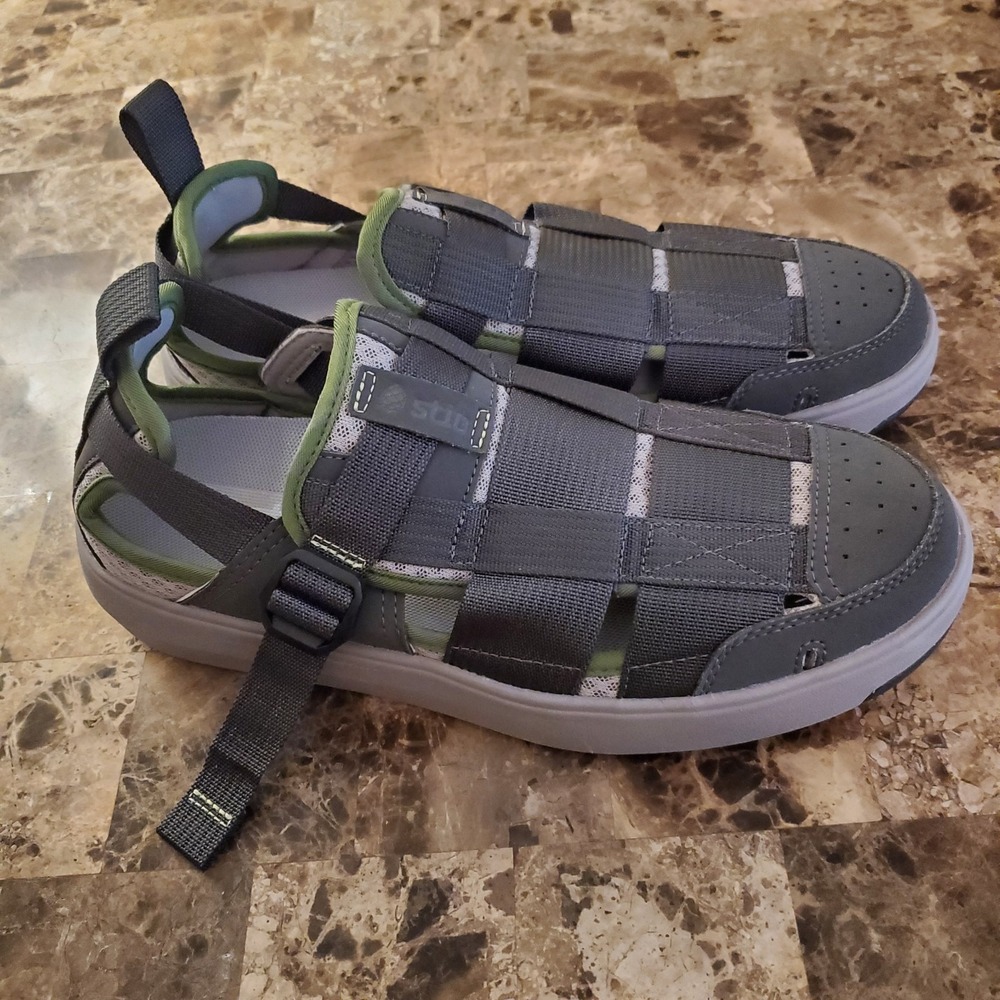 Stio Cut‎ Bank Shoes Mens 8 Gray/Green Water Sandals Hiking Fishing Outdoor